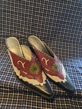 BCBGirls Western Mules Size 7